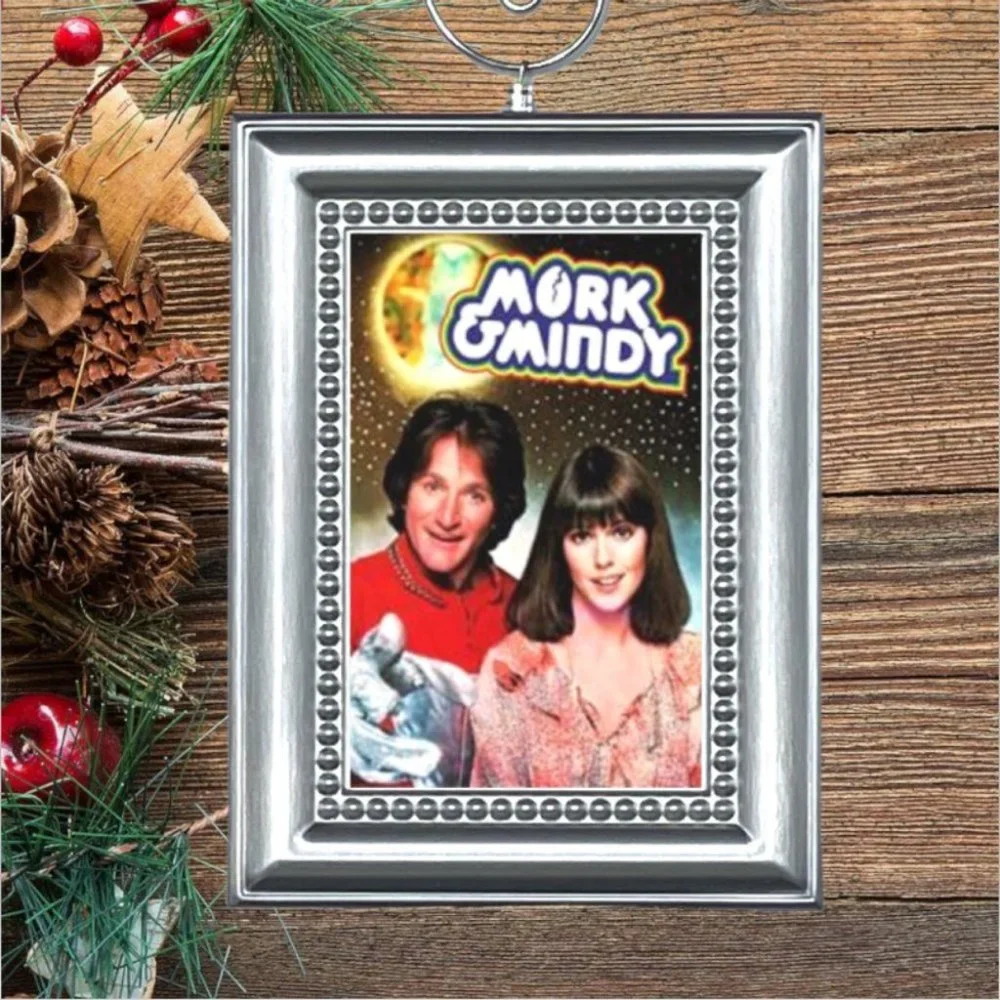 Mork & Mindy Robin Williams And‎ Pam Dawber Christmas Tree Ornament